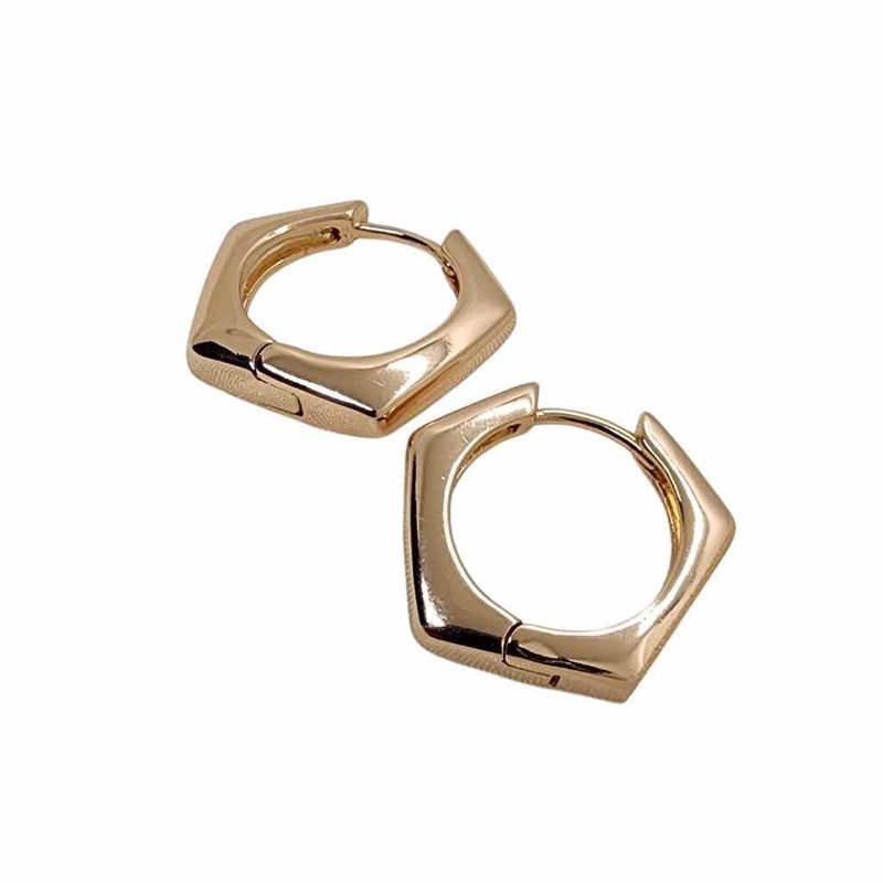 GENERICO - ARETE DE ACERO INOXIDABLE ARGOLLA CUADRADA