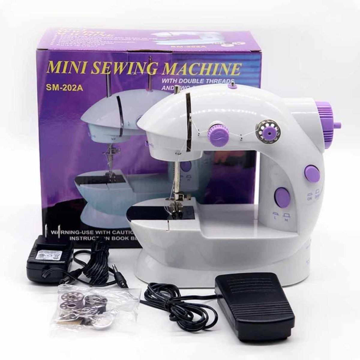 GENERICO - Maquina de Coser Portatil Electronica con Pedal - Electrica