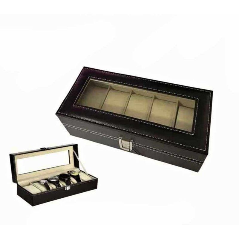 GENERICO - Porta Reloj Elegante Caja De Lujo de Cuero PU de 6 Relojes