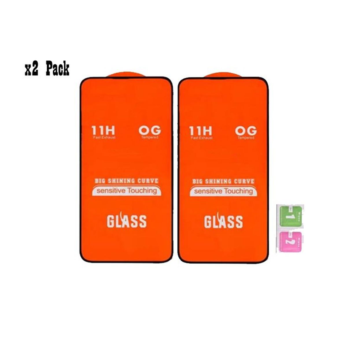 GENERICO - Pack X2 Micas Vidrio Templado 9H para Xiaomi Mi 12T Borde Negro