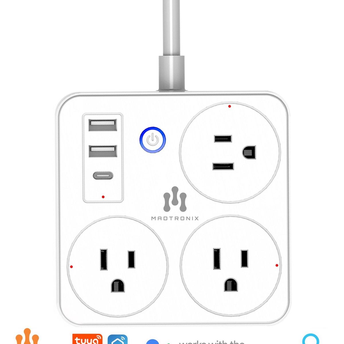 MADTRONIX - Enchufe Inteligente Extension Regleta con Alexa y Google