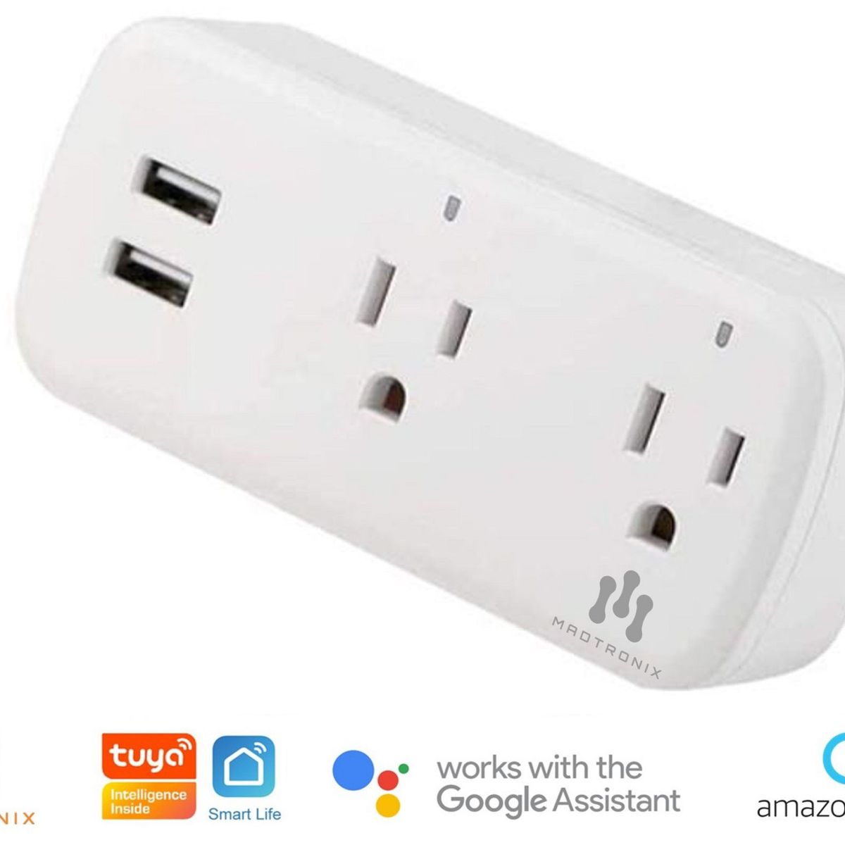 MADTRONIX - Enchufe Inteligente Multipuerto Compatible con Alexa y Google