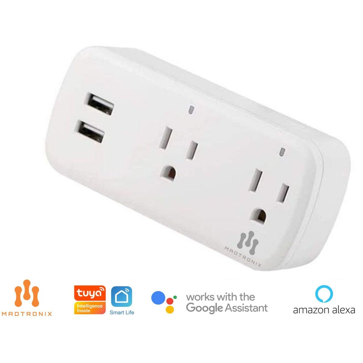 MADTRONIX - Enchufe Inteligente Multipuerto Compatible con Alexa y Google