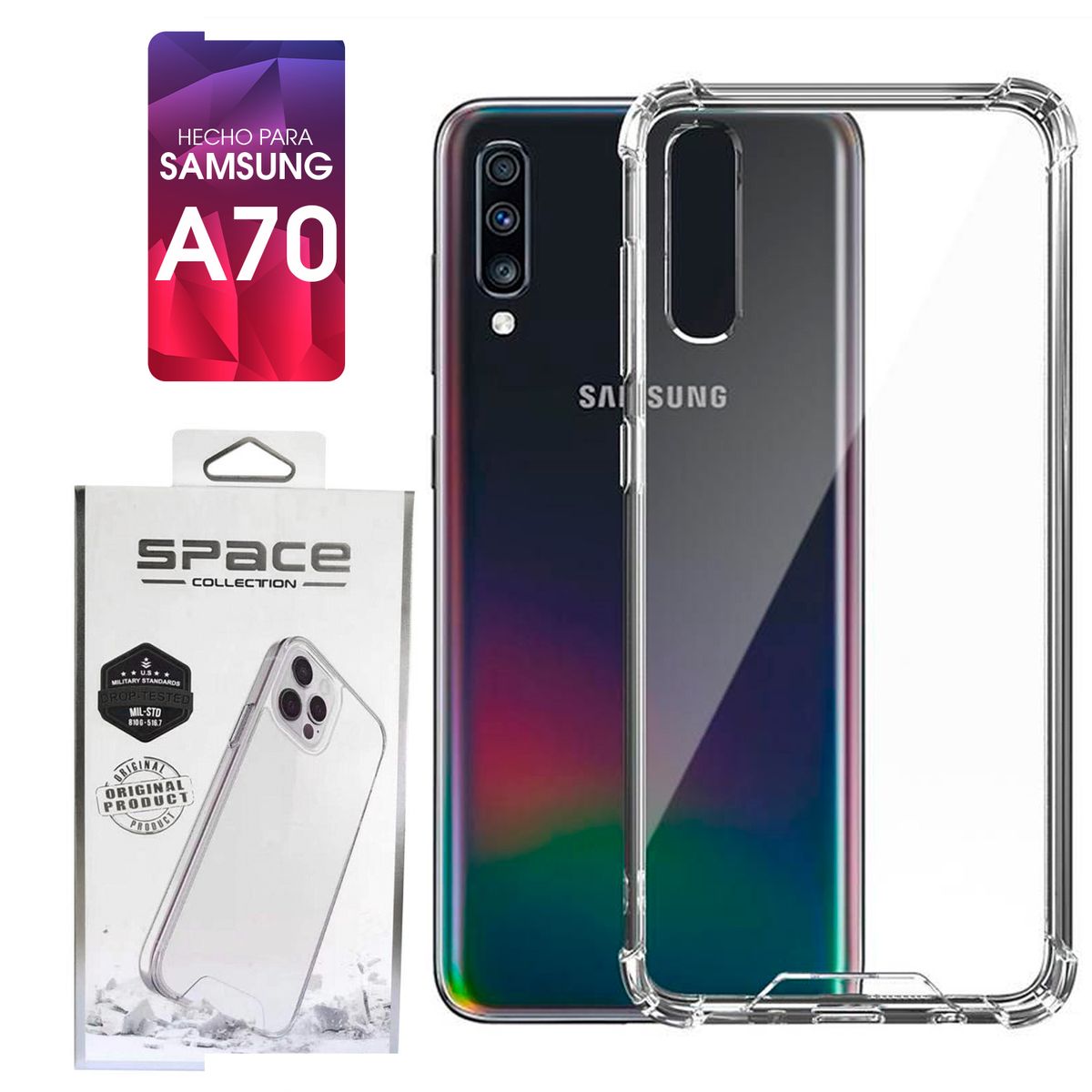 SPACE - Case Space Para Samsung A70 Transparente