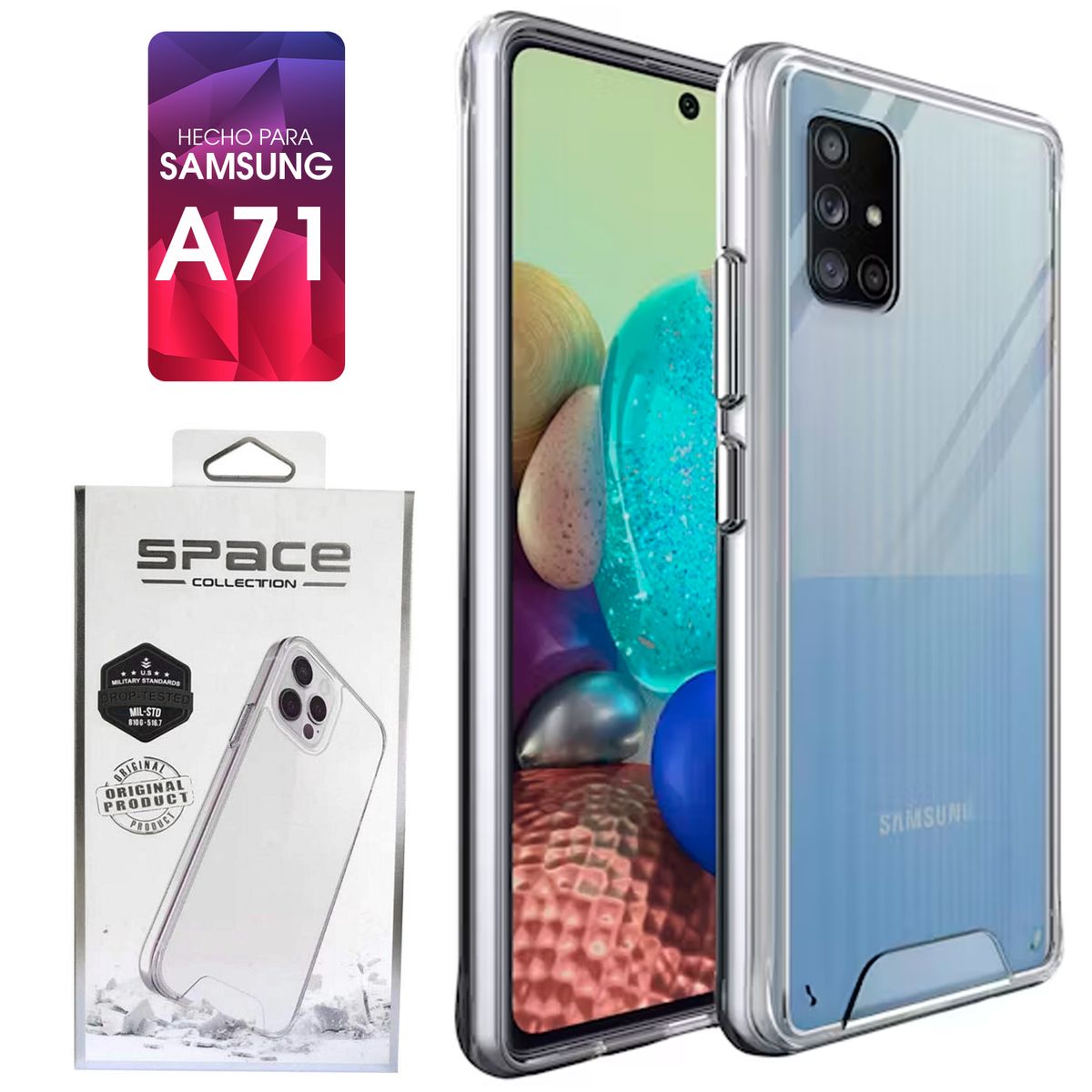 SPACE - Case Space Para Samsung A71 Transparente