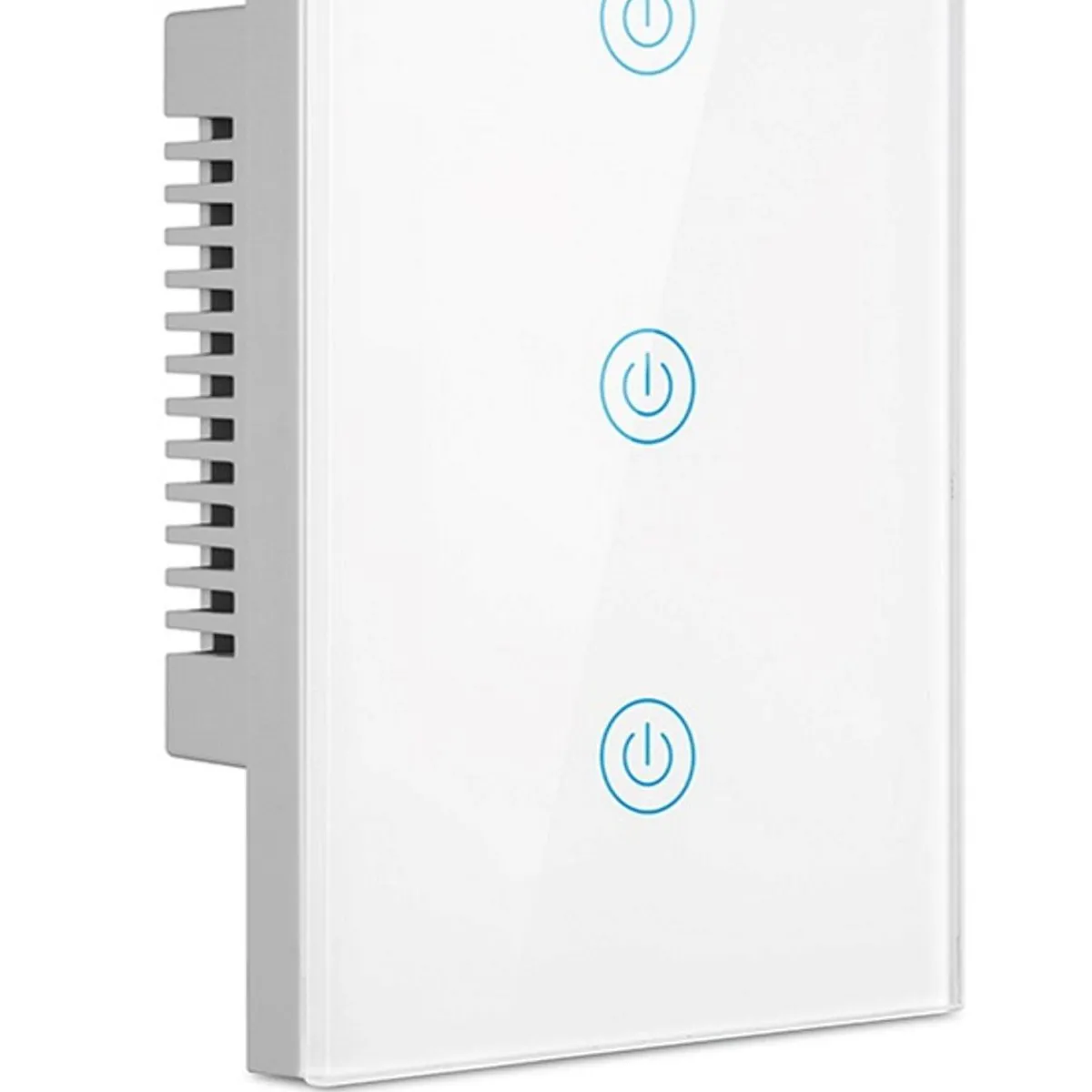 MADTRONIX - Interruptor De Luz Smart Wifi Triple Alexa y Google Sin Neutro Blanco
