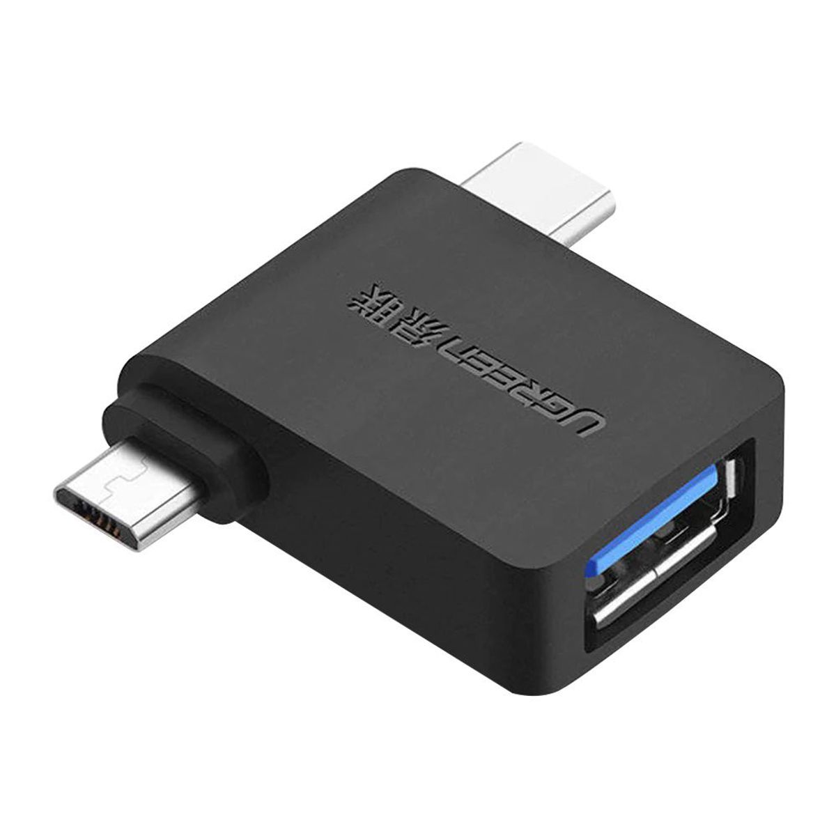 UGREEN - UGREEN Adaptador OTG 2 en 1 USB C y Micro USB Macho a USB 3.0 Hembra