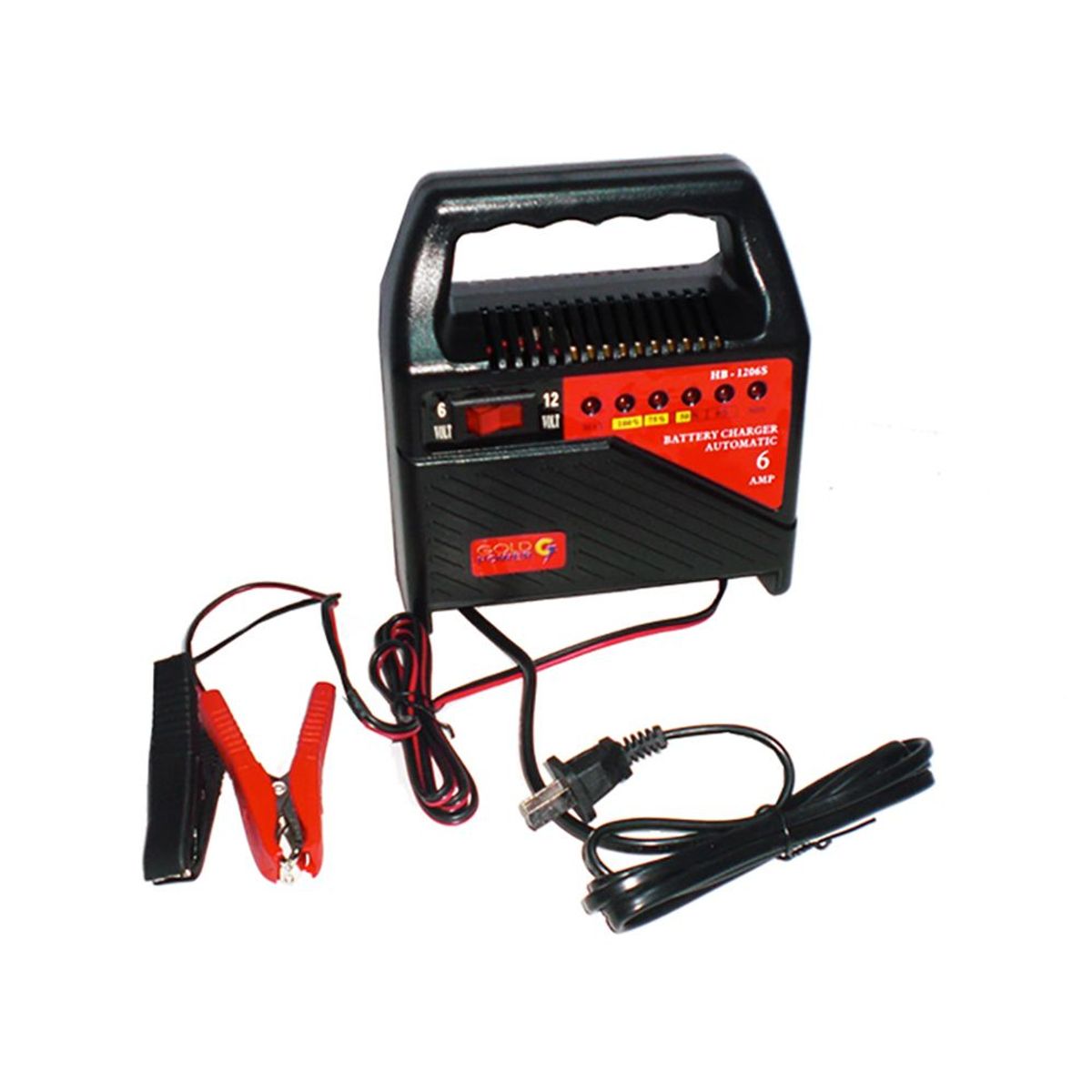 GENERICO - Cargador De Baterias De 6 Y 12 Vlts Para Auto Moto - 6 Amps