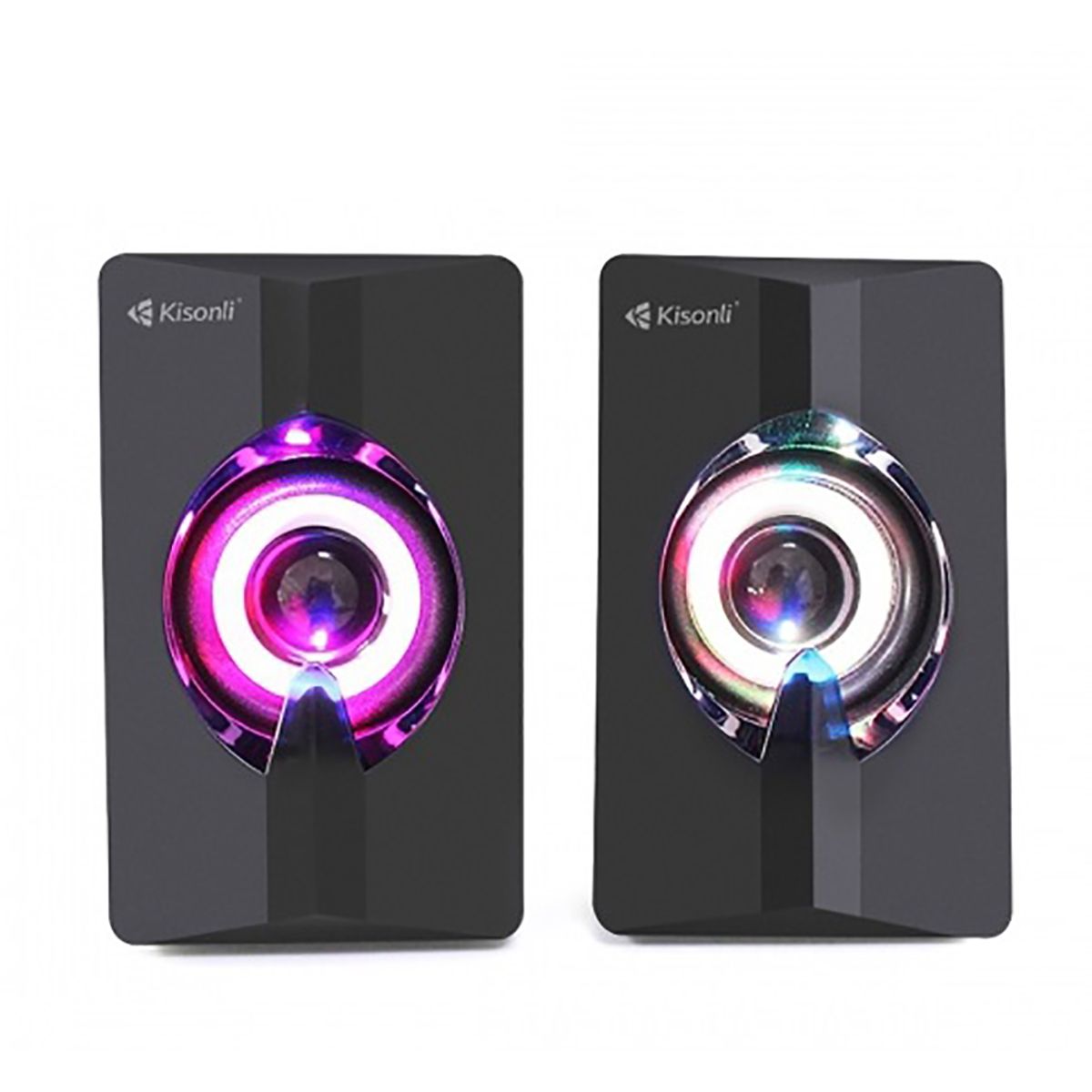 KISONLI - Parlantes Gamer Stéreo Portátiles Con Luces LED - KISONLI L-2020
