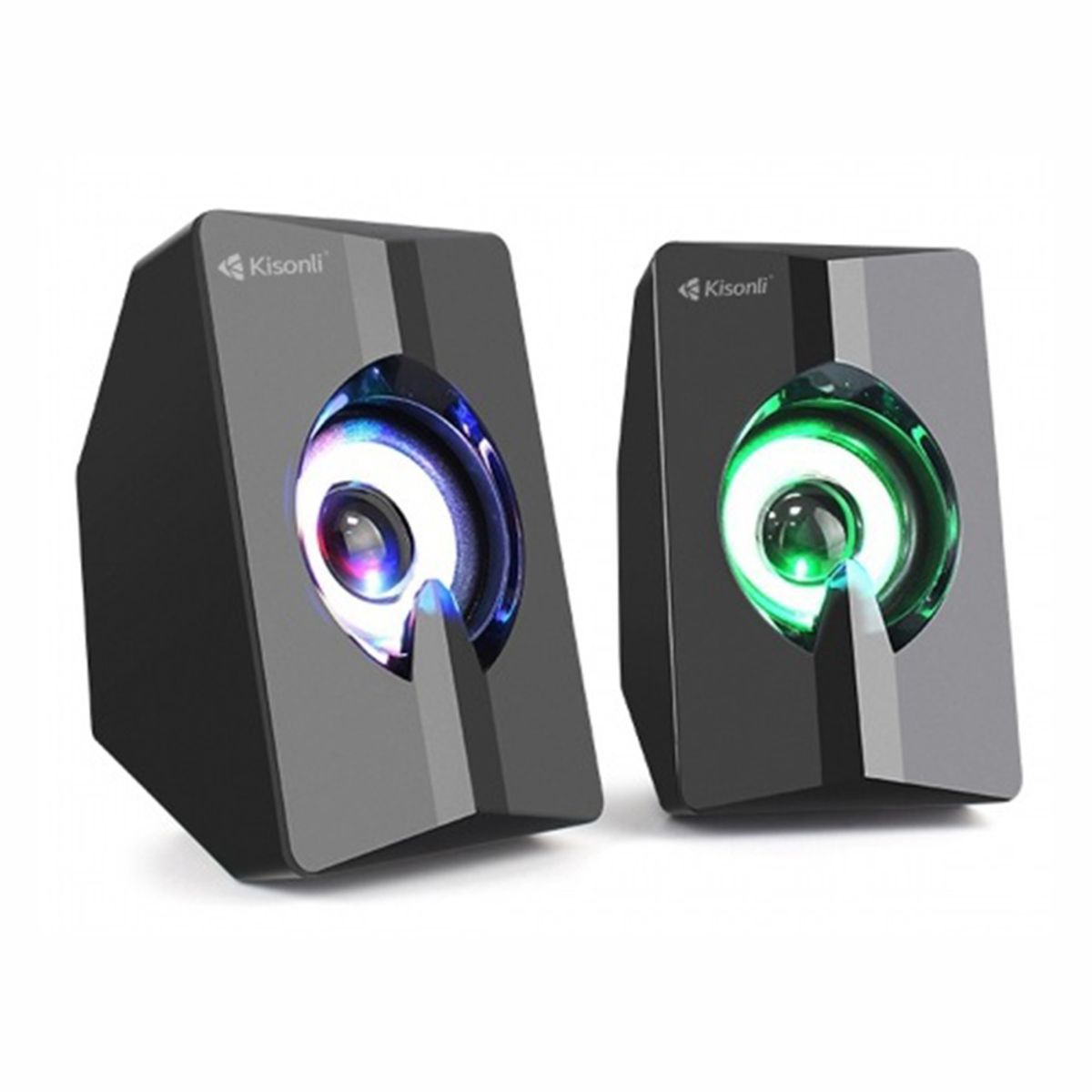 KISONLI - Parlantes Gamer Stéreo Portátiles Con Luces LED - KISONLI L-2020