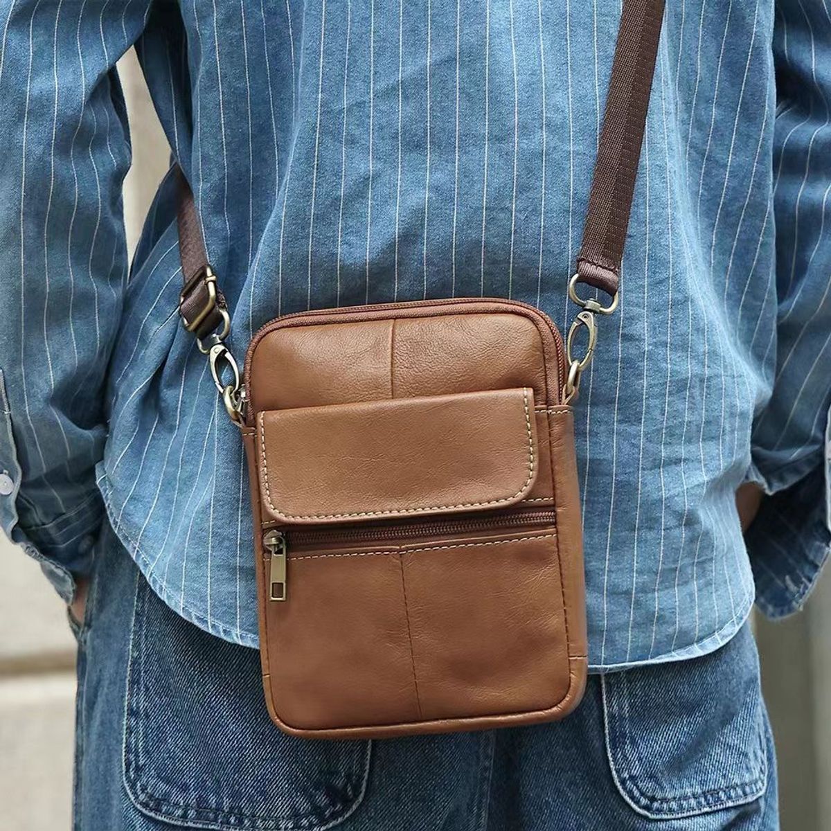 GENERICO - Morral de cuero PU estiilo ejecutivo - negocios - estudiantes