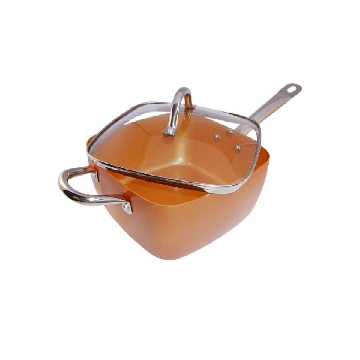 GENERICO - Sarten-Antiadherente-Copper-Pan-Brikenia 24 Cm - 2Lts