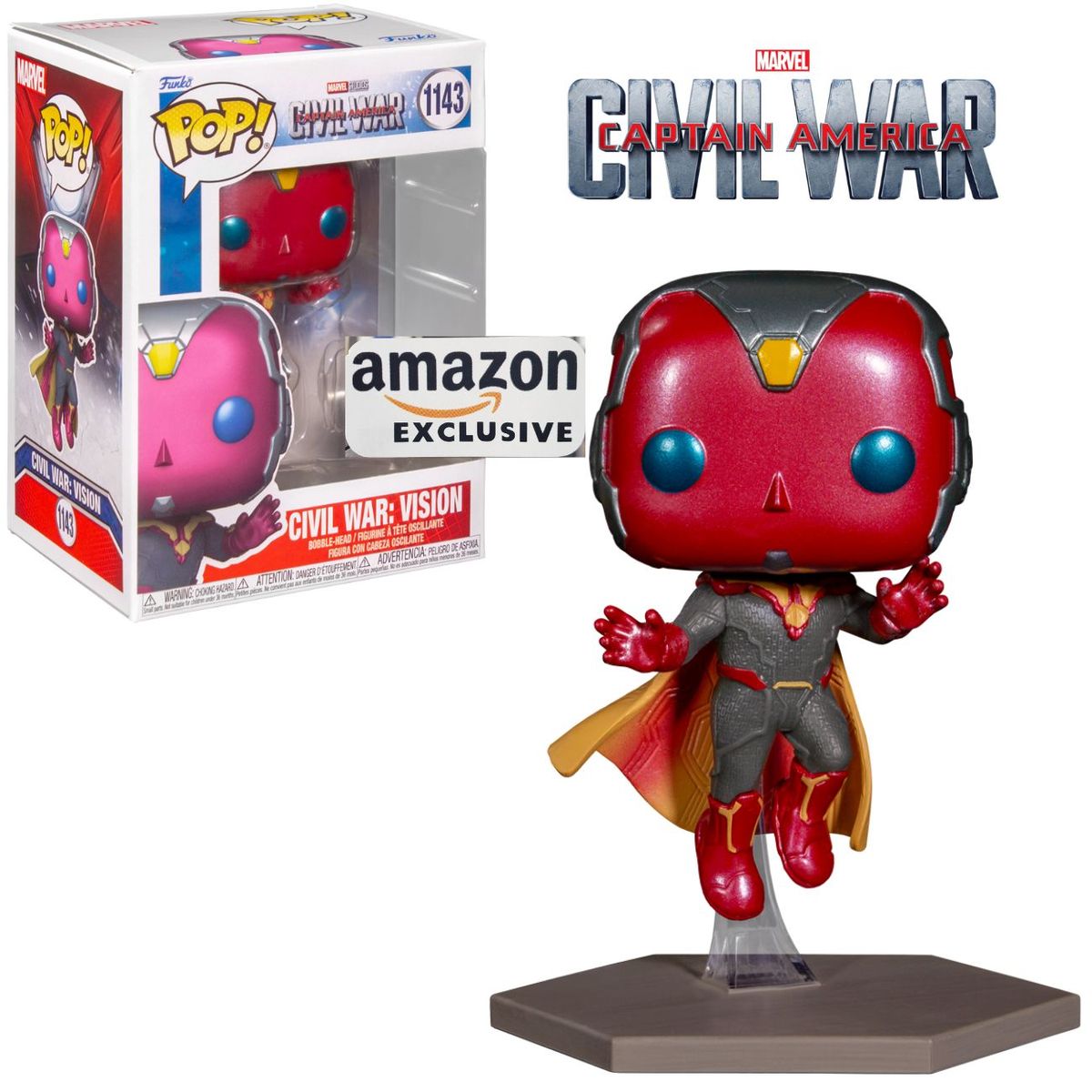 FUNKO - Funko Pop Vision - Marvel Capitán América Civil War Amazon