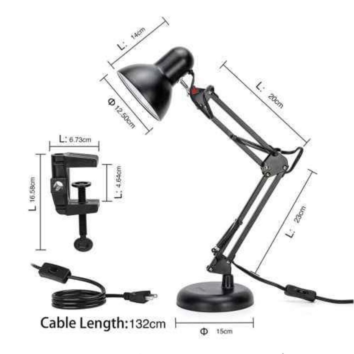 GENERICO - LÁMPARA DE  INGENIEROS  PARA ESCRITOTORIO  GANCHO Y MESA