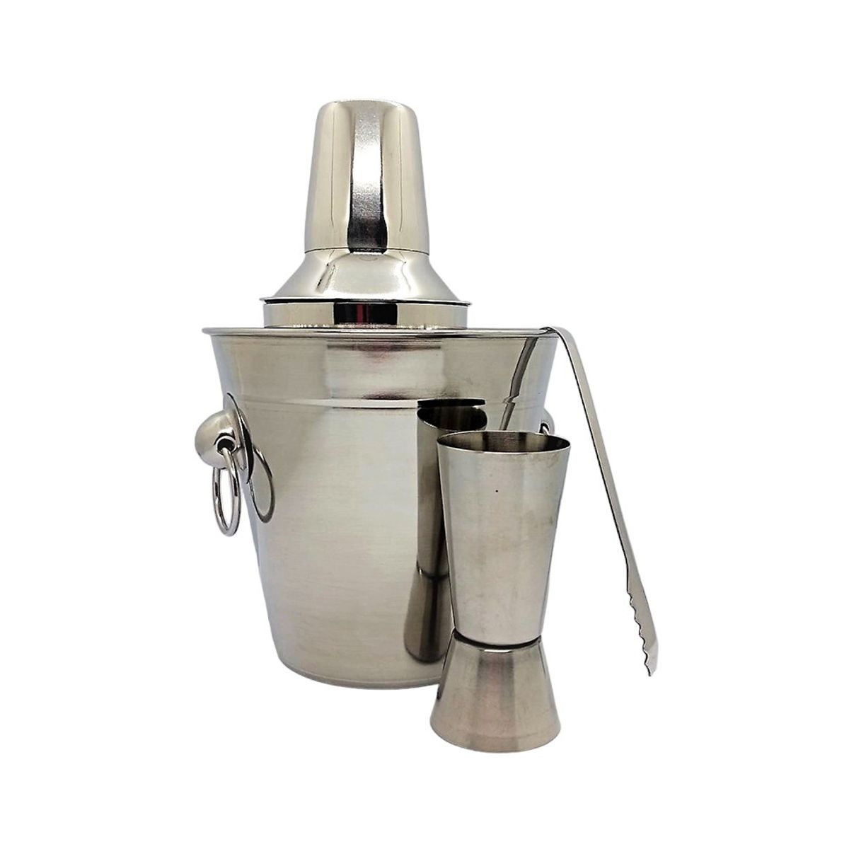 GENERICO - Coctelera de 4 Piezas de Acero Inoxidable