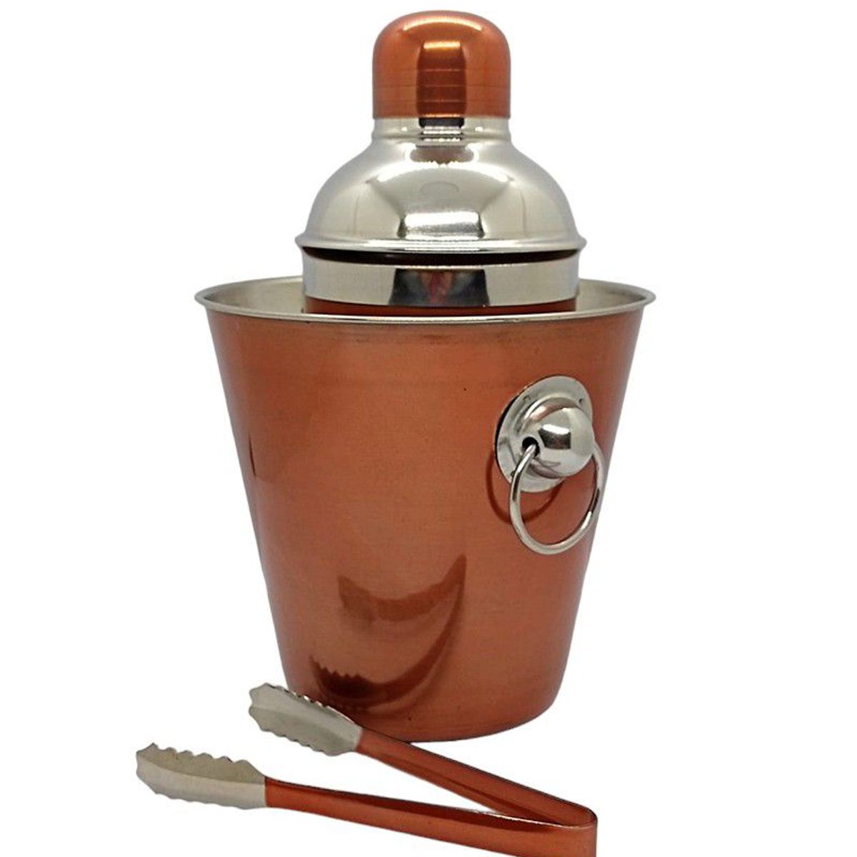 GENERICO - Coctelera de 3 Piezas de Acero Inoxidable - Cobre