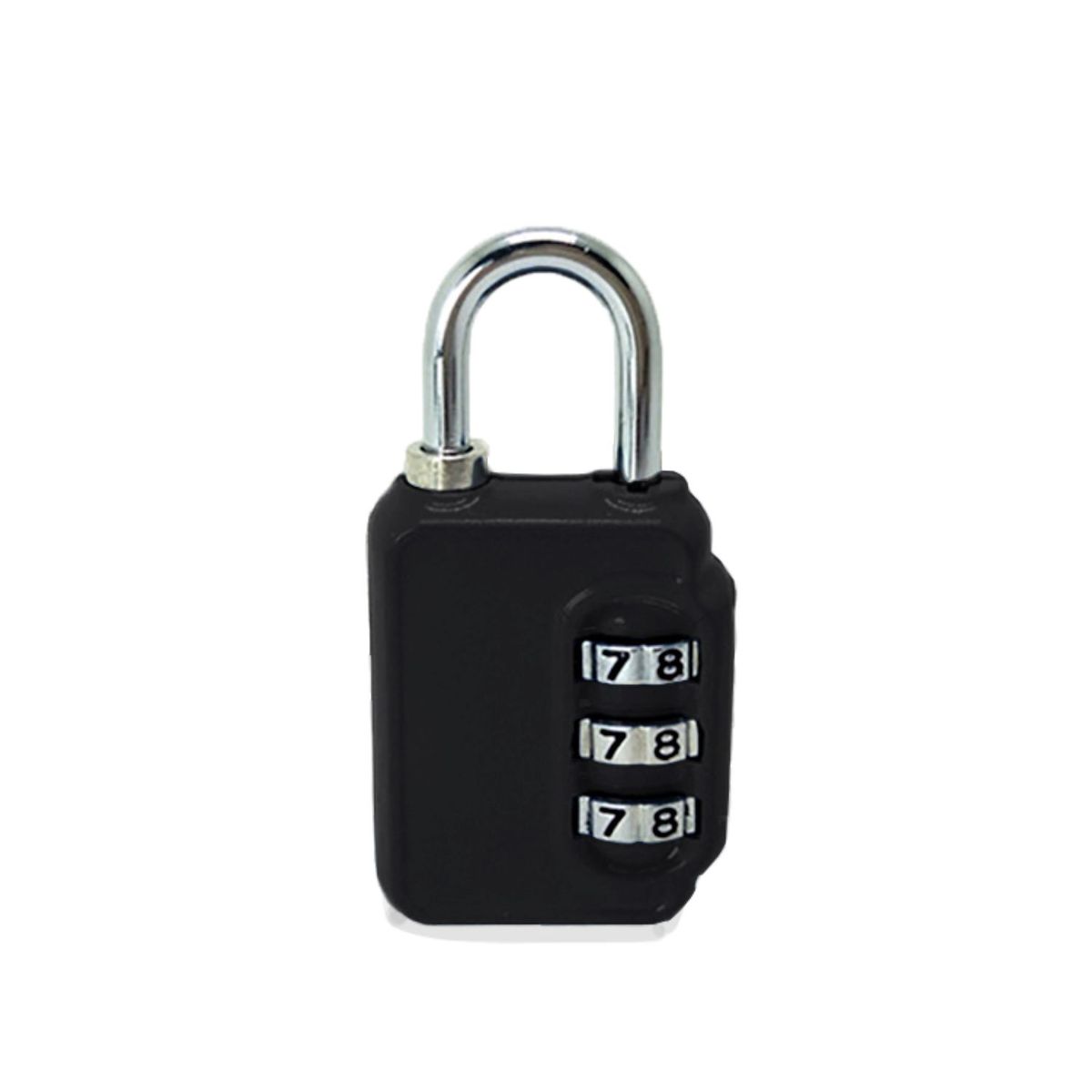 GENERICO - Candado con clave de 3 dígitos-Negro - 3 unidades.