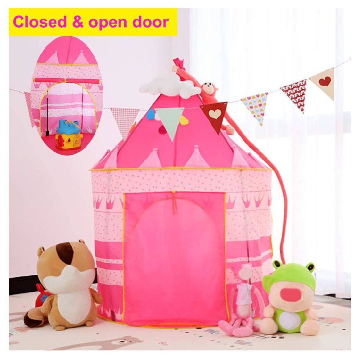 GENERICO - Carpa Castillo Casita Armable para Niñas Rosado