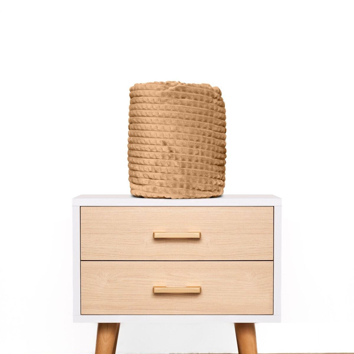 COBITEX HOME - Manta de invierno choco 230x180cm con textura de corderito cobitex