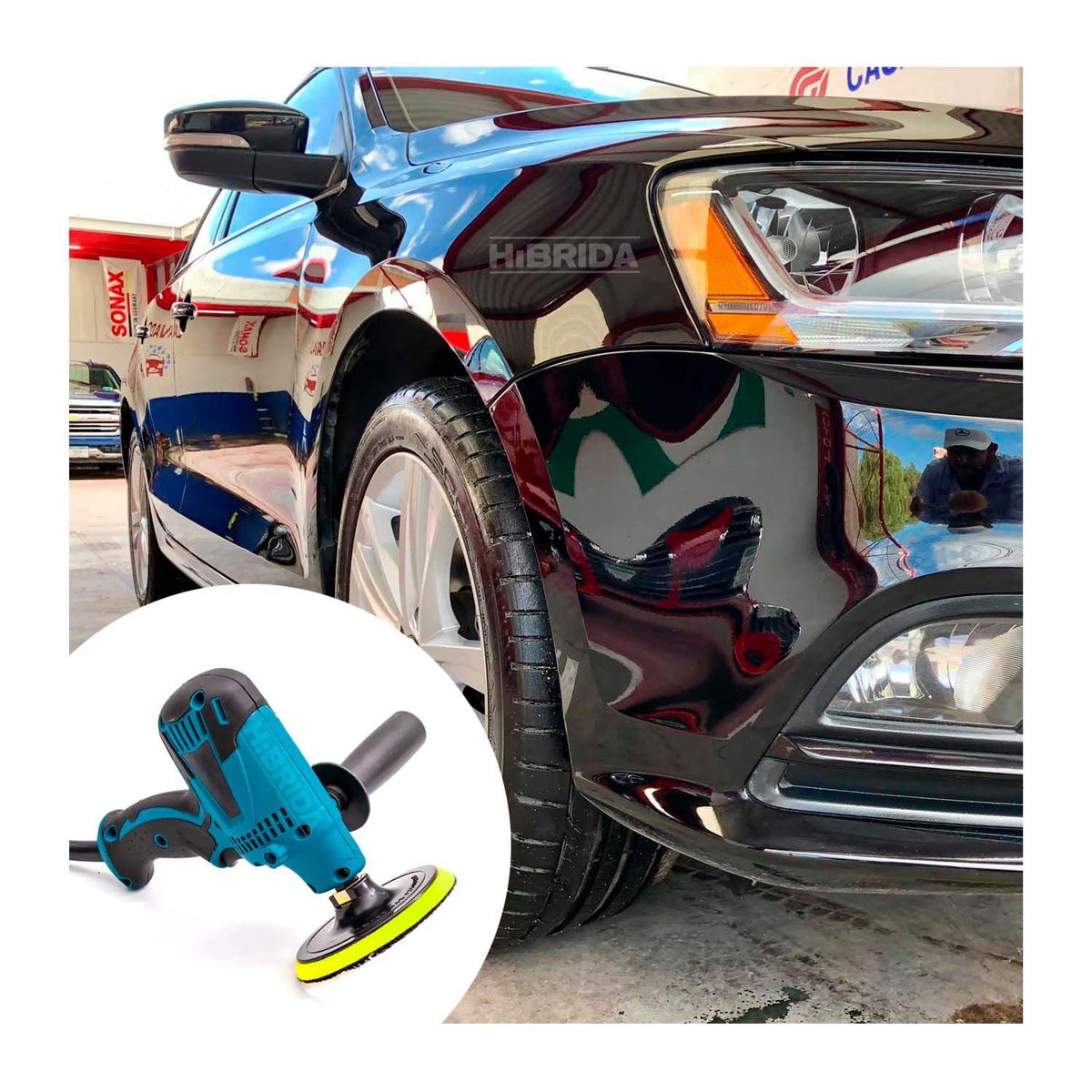 XTD - PULIDORA LIJADORA ORBITAL MULTIUSOS ACABADOS AUTOS - H-PULIDOR-ELEC