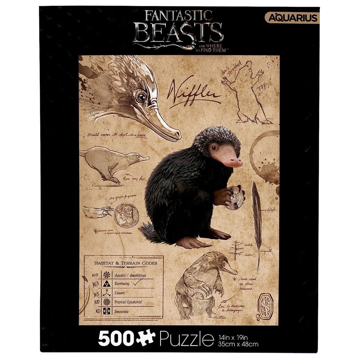 AQUARIUS - Rompecabezas Niffler 500 Pzs- Escarbato Animales Fantasticos