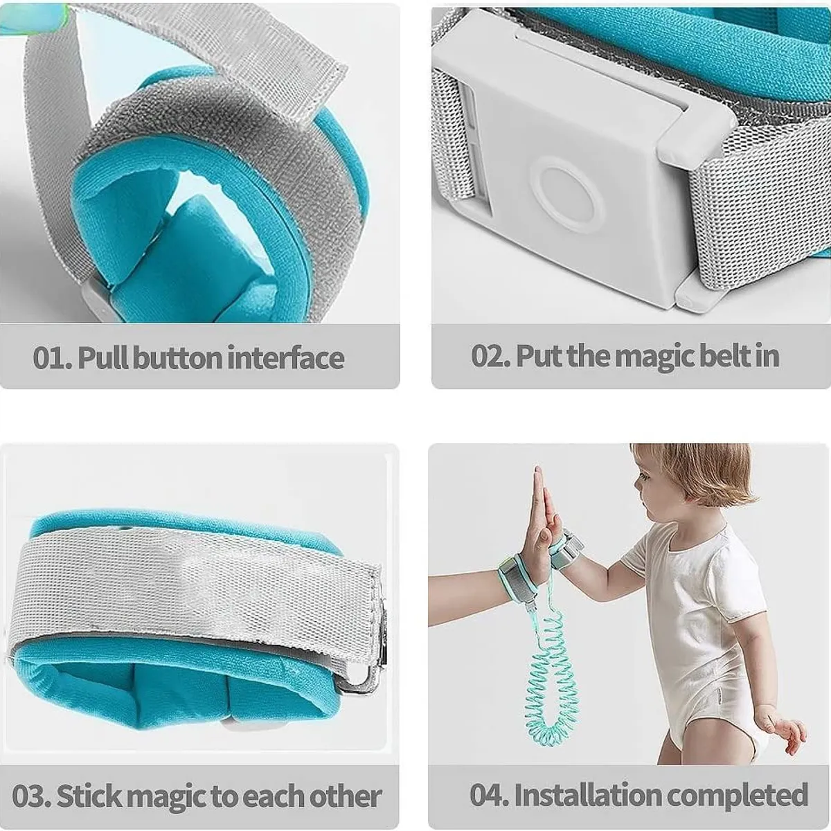 GENERICO - Pulsera antiperdida cerradura magnética para niños verde