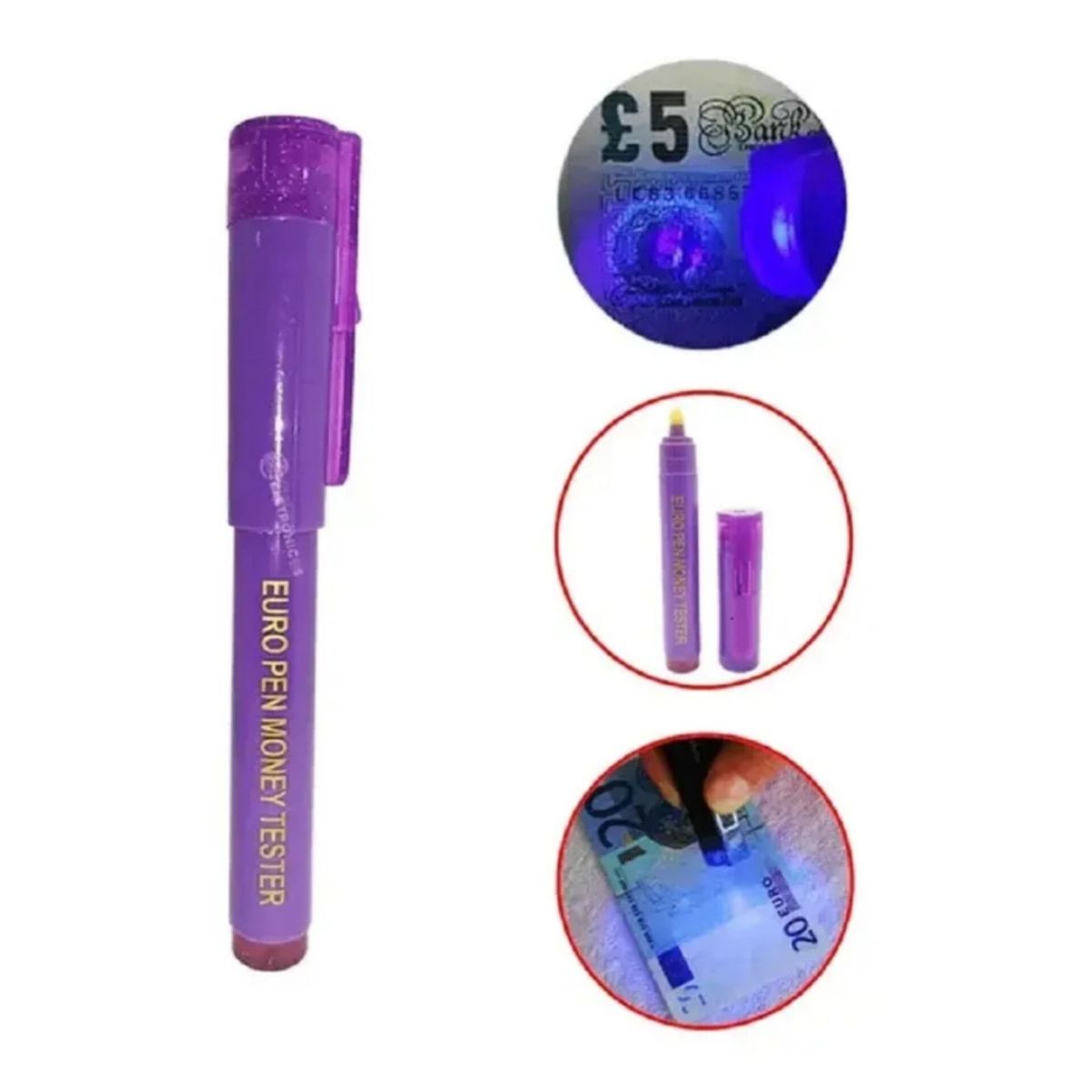 OEM - Plumón Detector de billetes falsos  Luz UV ORIGINAL