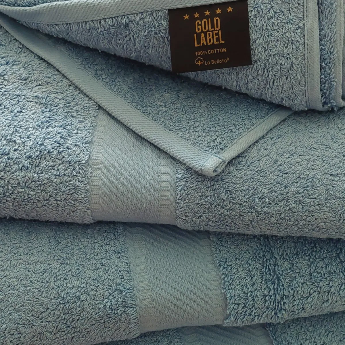 LA BELLOTA - Toalla de Baño "Gold Label" 560 grs/m2 "La Bellota" Celeste Cristal