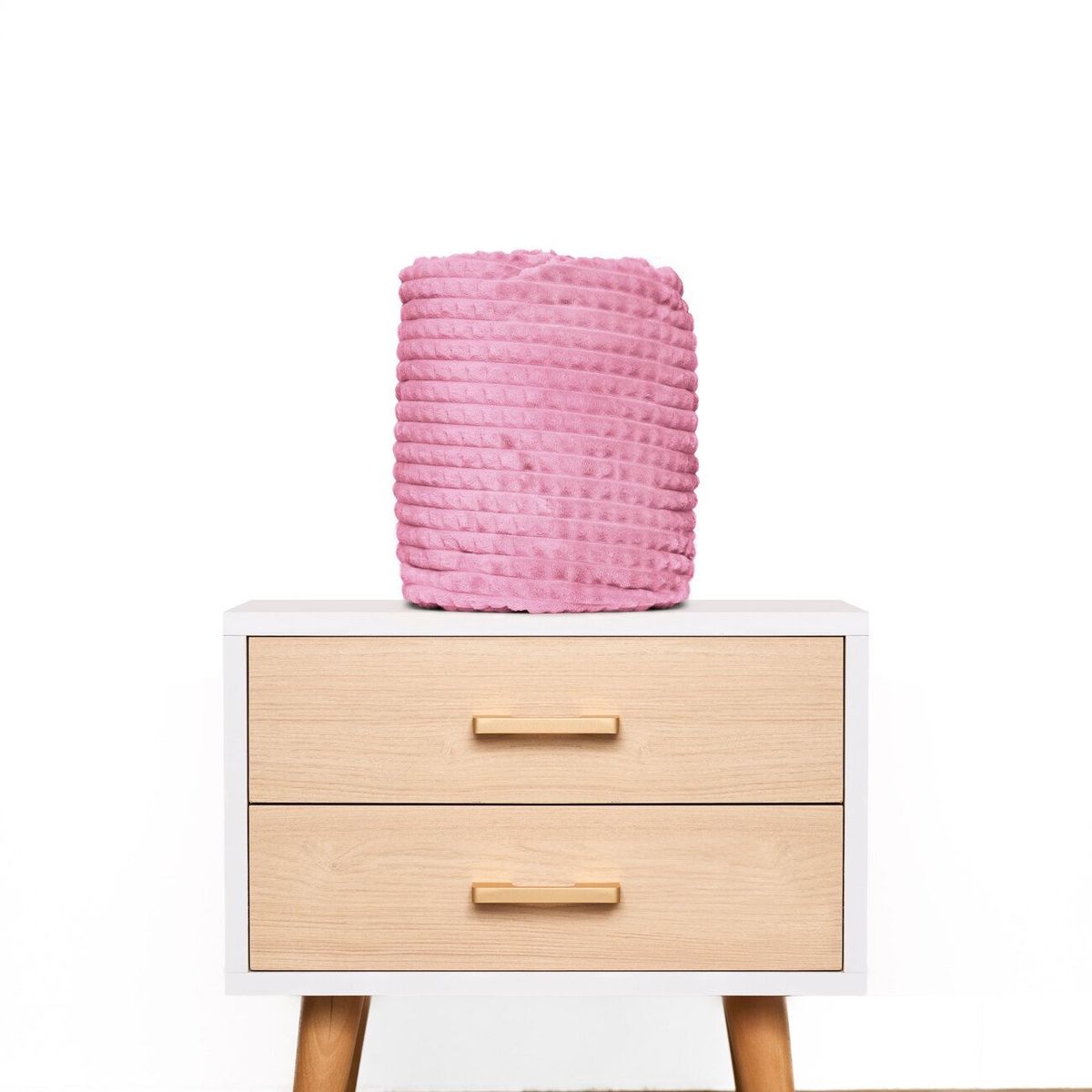 COBITEX HOME - Manta de invierno rosado 230x180cm con textura de corderito cobitex