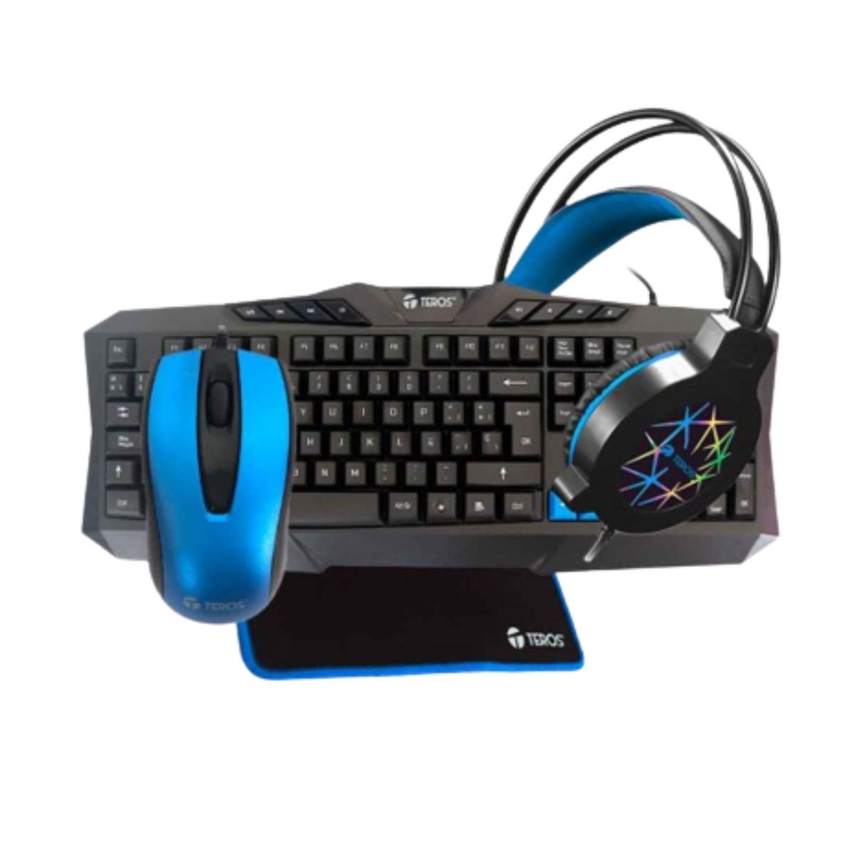 TEROS - Kit Gamning Teros Te-4050B Teclado Mouse Pad Mouse Auricular