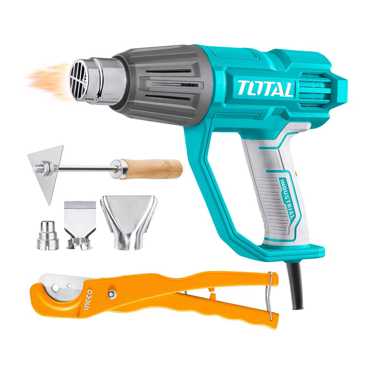 TOTAL TOOLS - PISTOLA CALOR 2000W SECADOR TOTALPINZA CORTADORA TUBO INGCO
