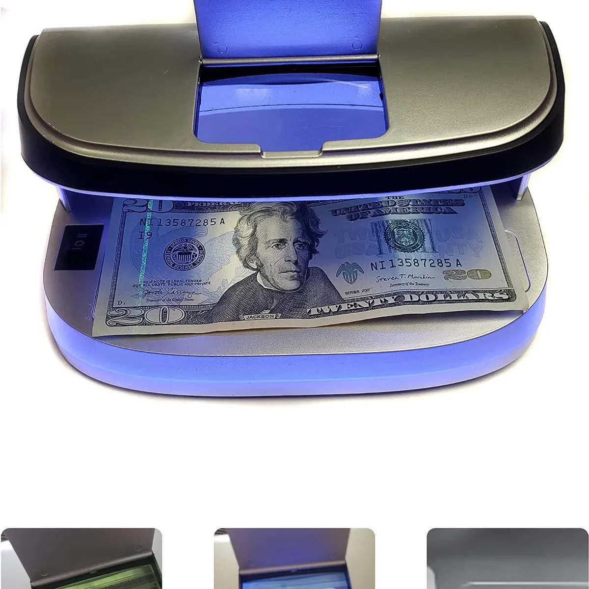 GENERICO - Maquina para Detectar Billetes Verdaderos Incluye Lupa y Regla Inalambrico