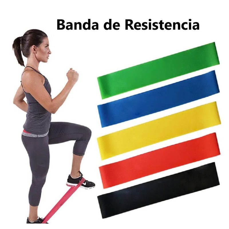 GENERICO - Set de 5 Bandas Elásticas Cintas de Resistencia