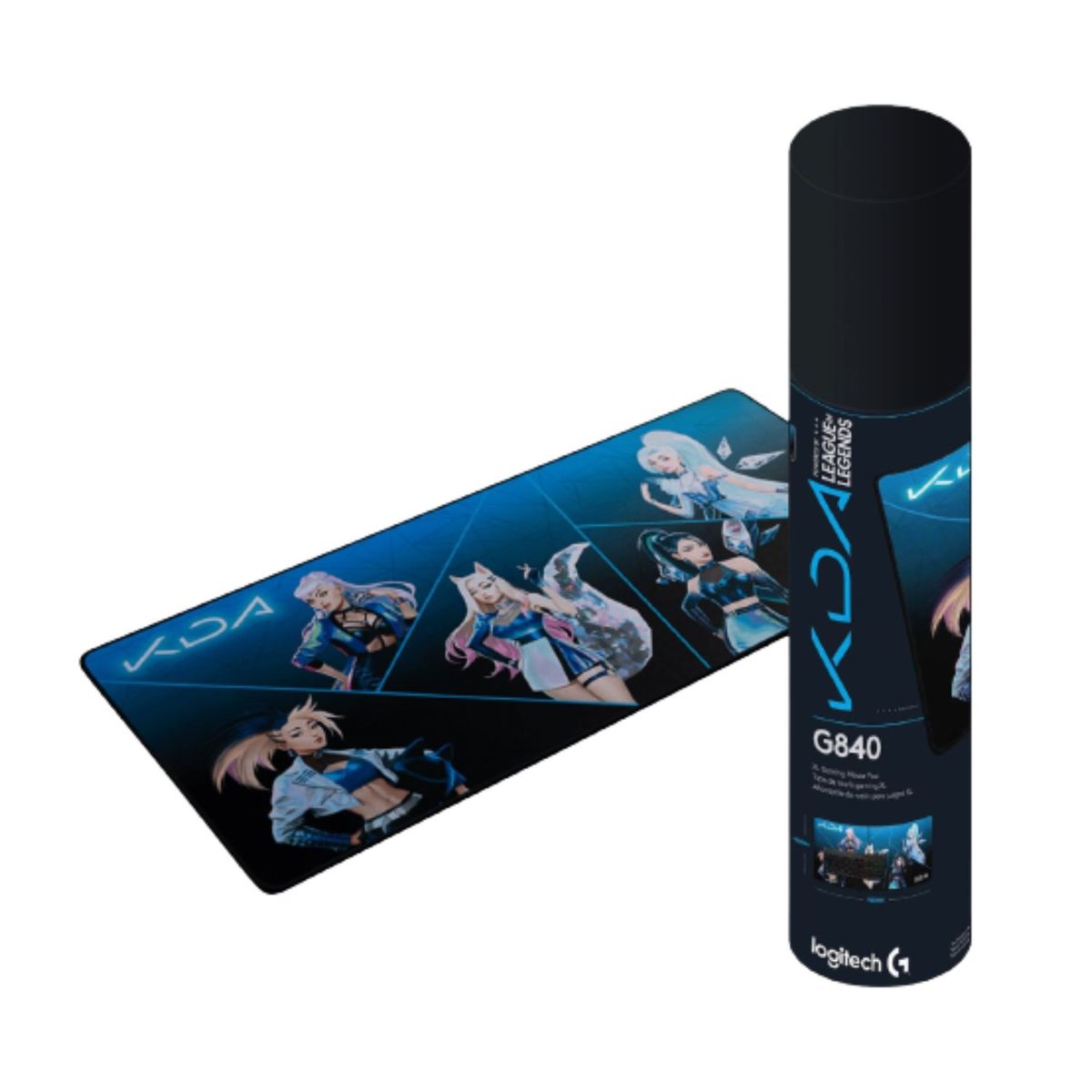 LOGITECH - Mouse Pad Logitech G840 Cloth Kda XL Blue Black Edicion Limitada