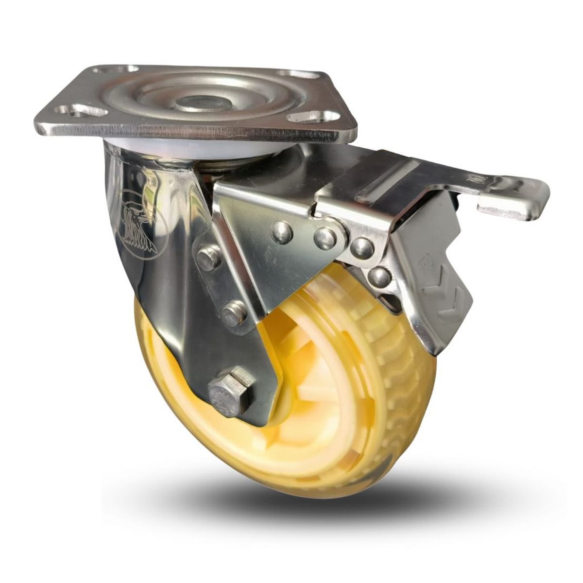 SERRATURE - GARRUCHA AC INOX FREN TRANSP 100MM CARGA 250KG