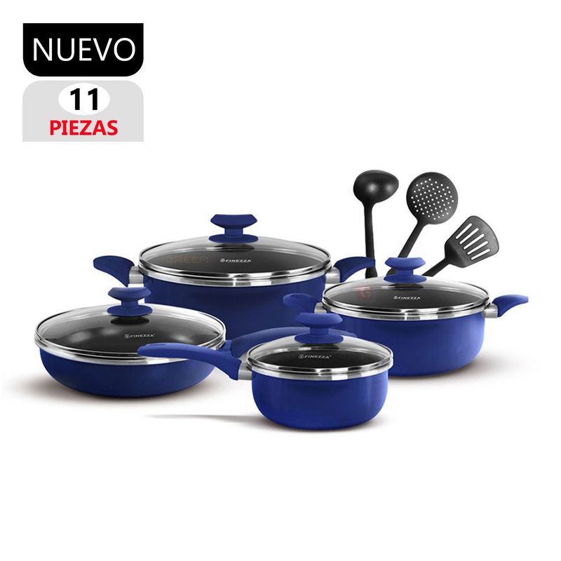 FINEZZA - Set de Ollas Antiadherentes FZ-1625T-2 Azul
