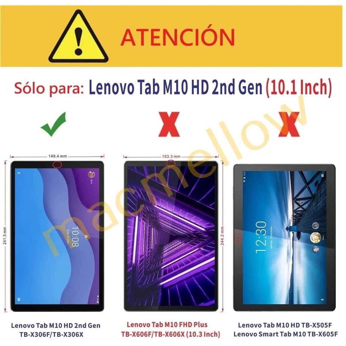 GENERICO - Funda Case & protector Pantalla para Lenovo Tab M10 2da 10.1 TB-X306F