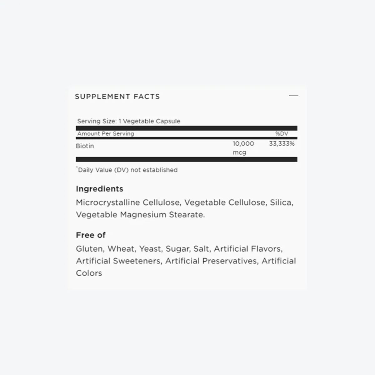 SOLGAR - Biotin 10000 MCG 60 Cap