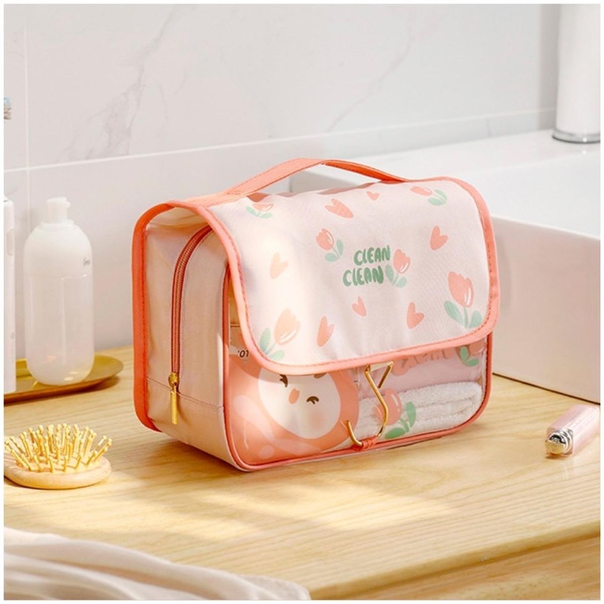 MINARI - Neceser Organizador de Maquillaje Cosméticos Viaje Maleta RS 26N