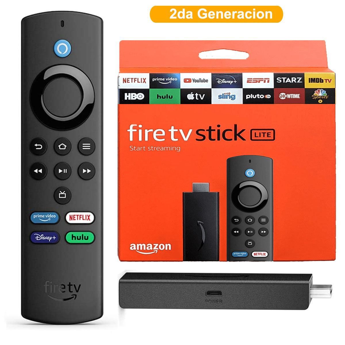 AMAZON - Amazon Fire Tv Stick Lite Con Mando Por Voz Alexa