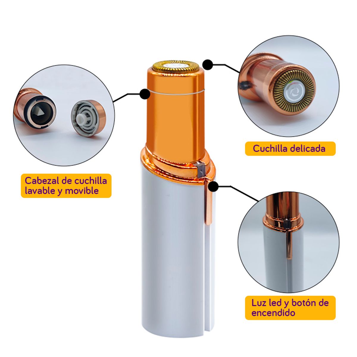 GENERICO - DEPILADOR DE ROSTRO-  RECARGABLE -MUJER