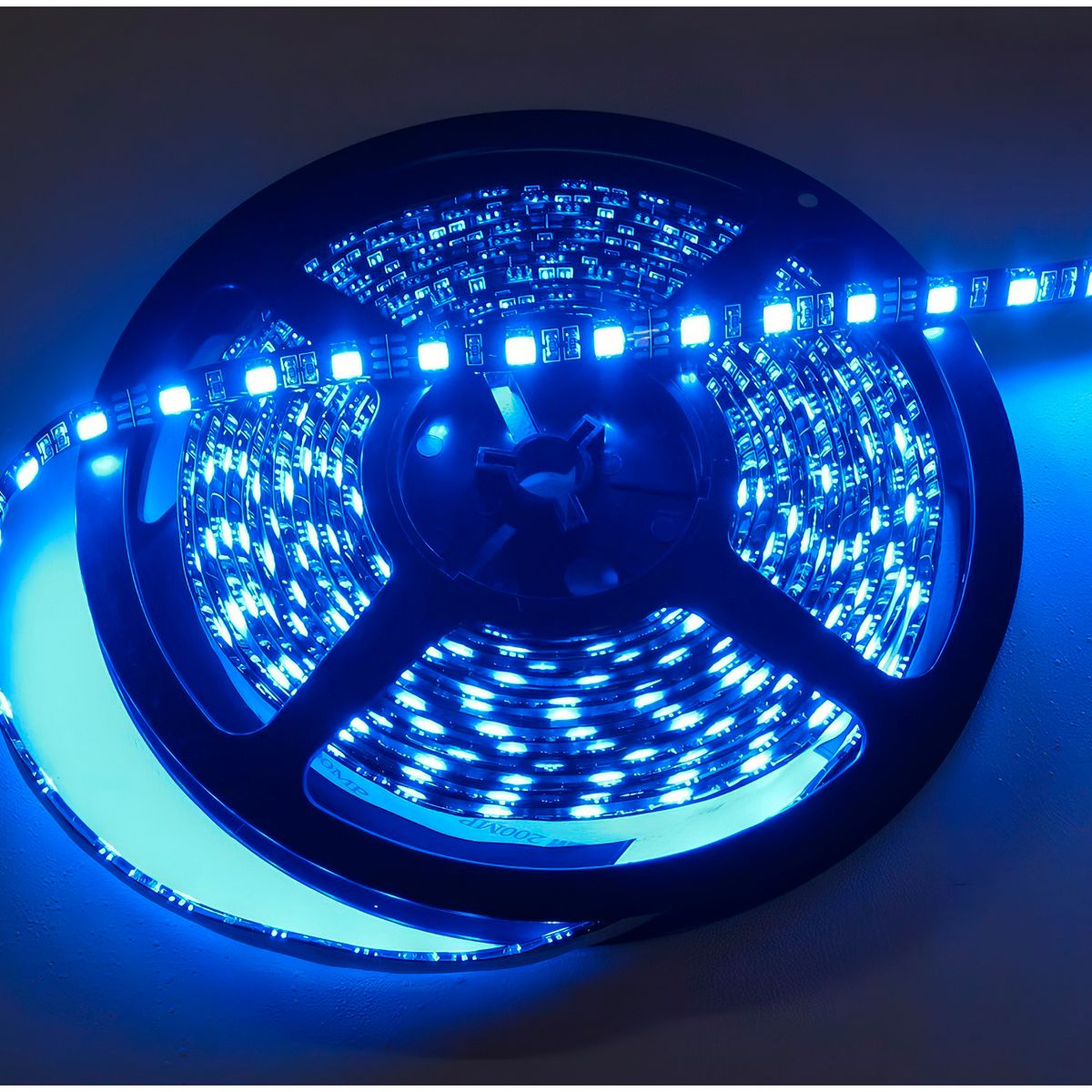 GENERICO - Cinta LED 5 Metros 12V Azul IP67 Impermiable