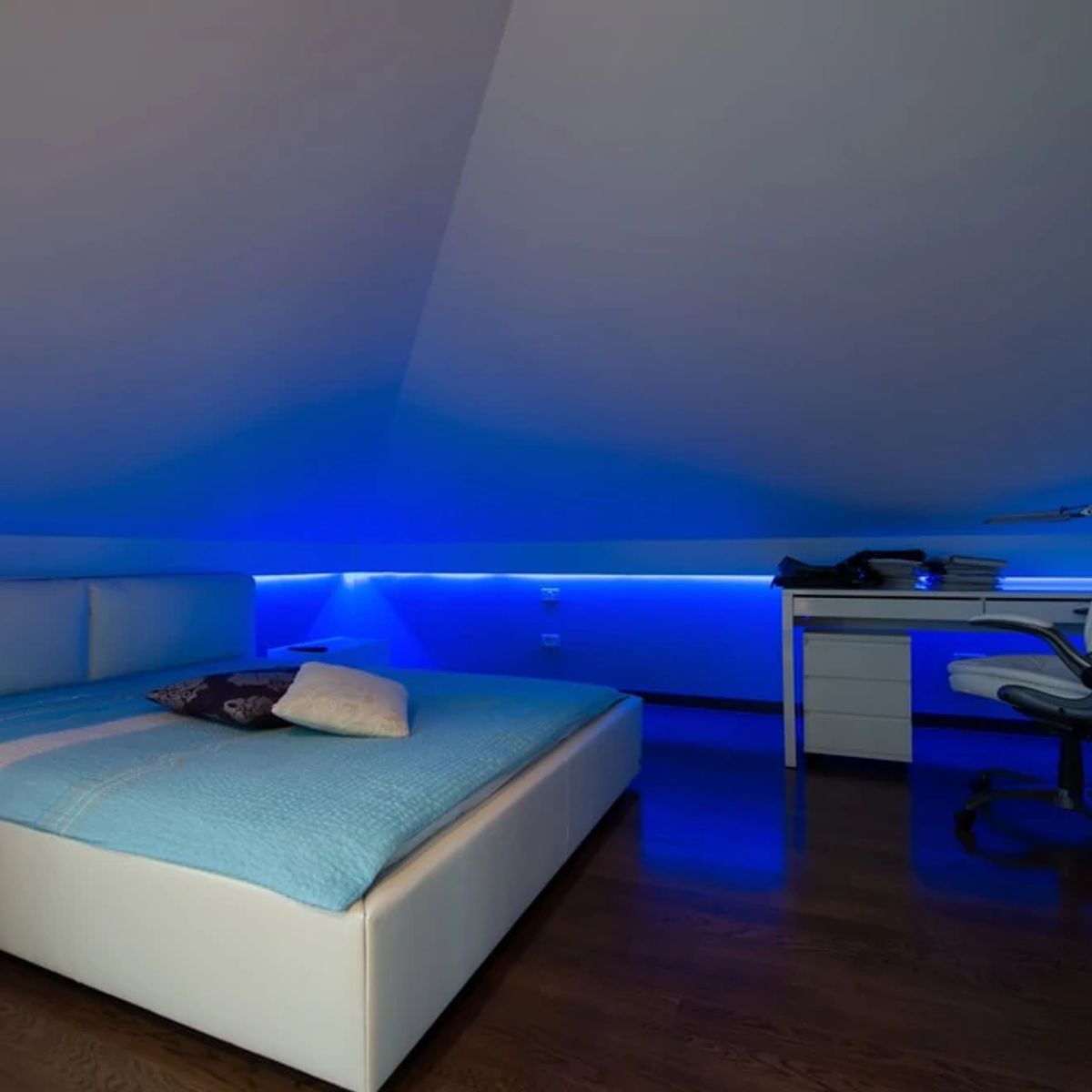 GENERICO - Cinta LED 5 Metros 12V Azul IP67 Impermiable