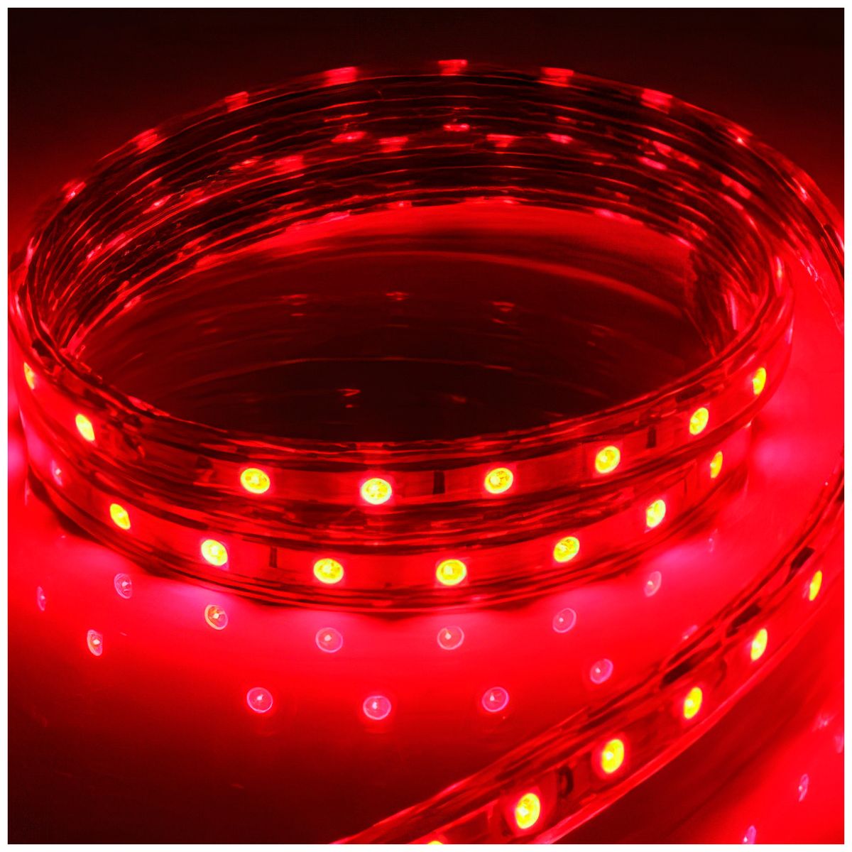 GENERICO - Cinta LED 5 Metros 12V Rojo IP67 Impermeable