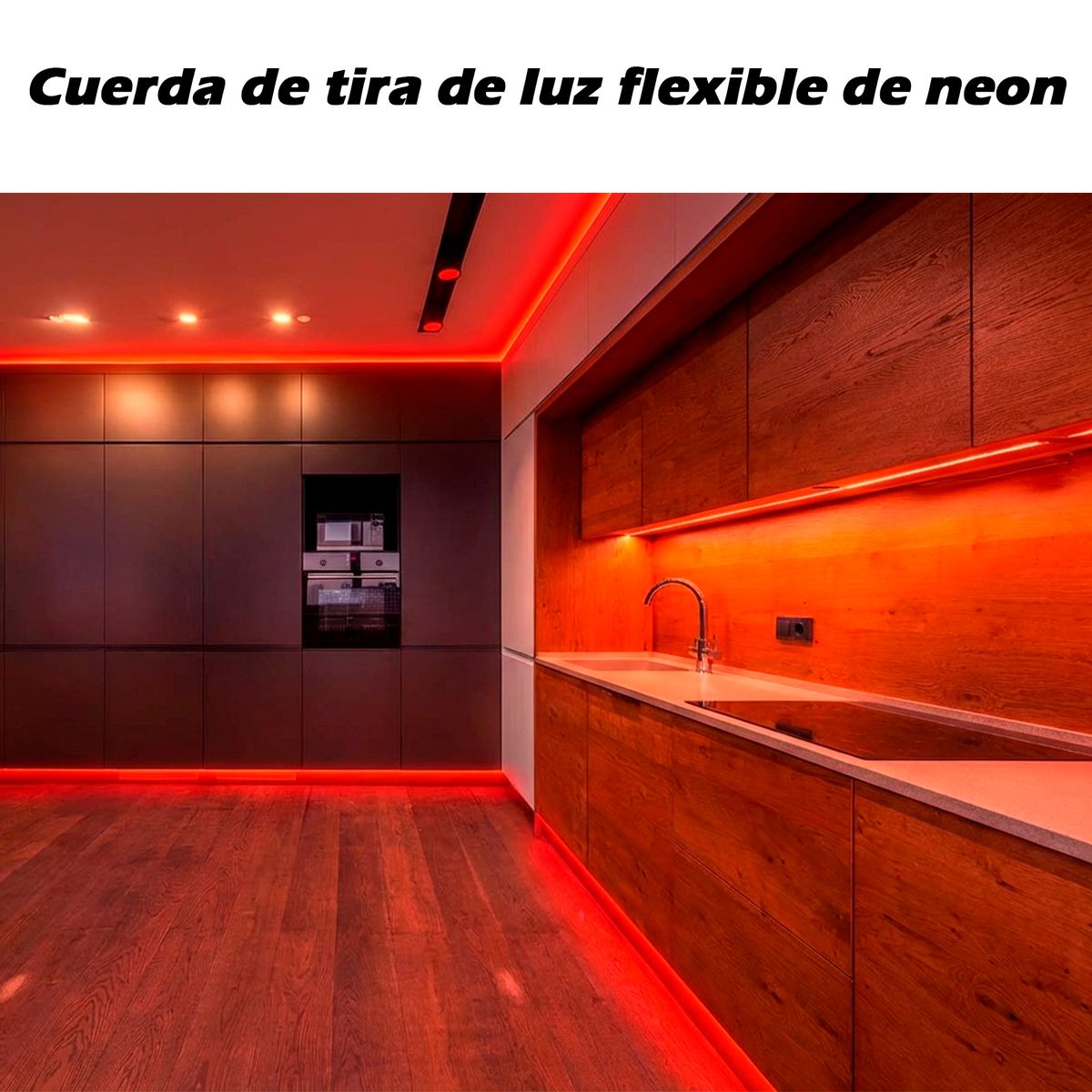 GENERICO - Cinta Led 5MTS 12v Flexible Largo Rojo