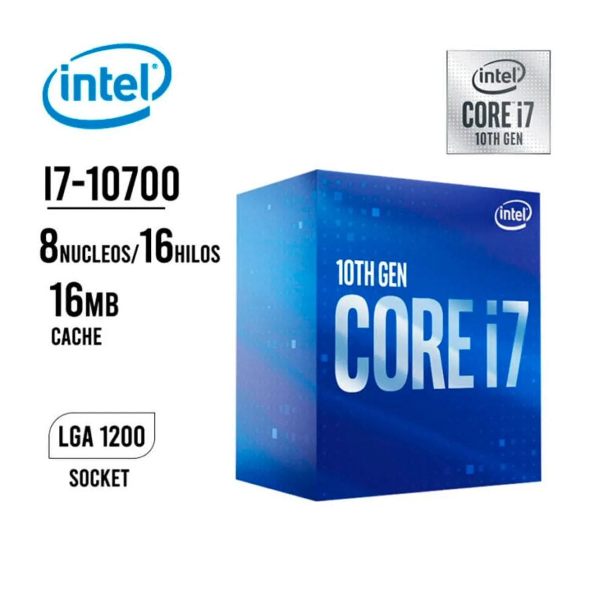 INTEL - CPU INTEL CORE I7 10700 RAM 16GB DISCO SSD m2 500GB + MONITOR 24 IPS + KIT