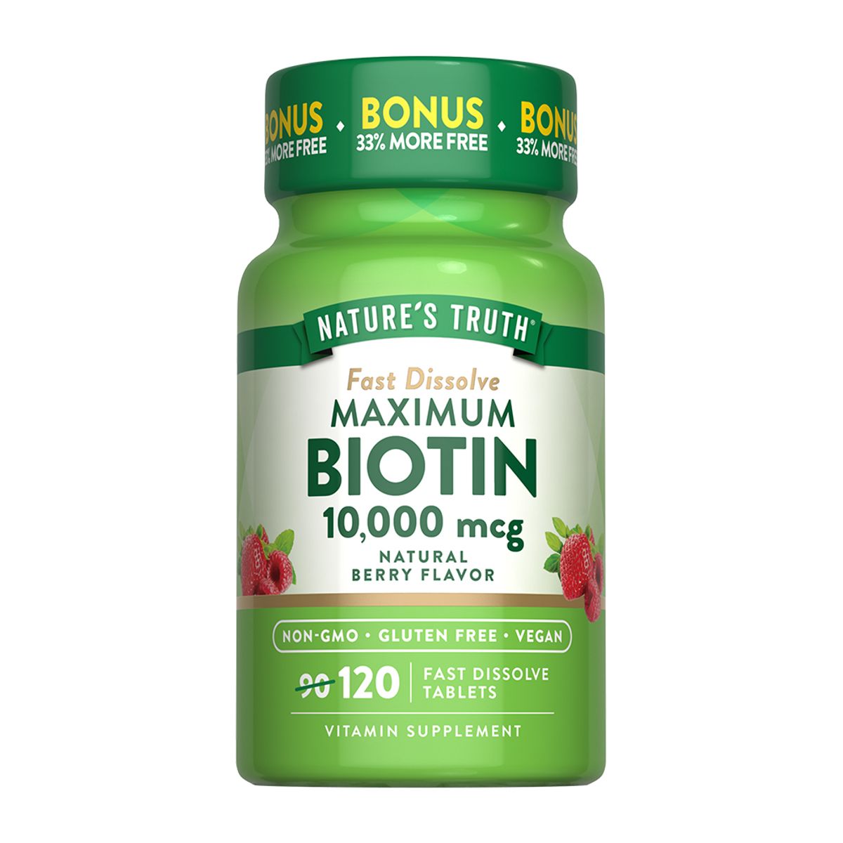NATURE'S TRUTH - Biotina 10000 mcg 120 Tabletas Nature's Truth