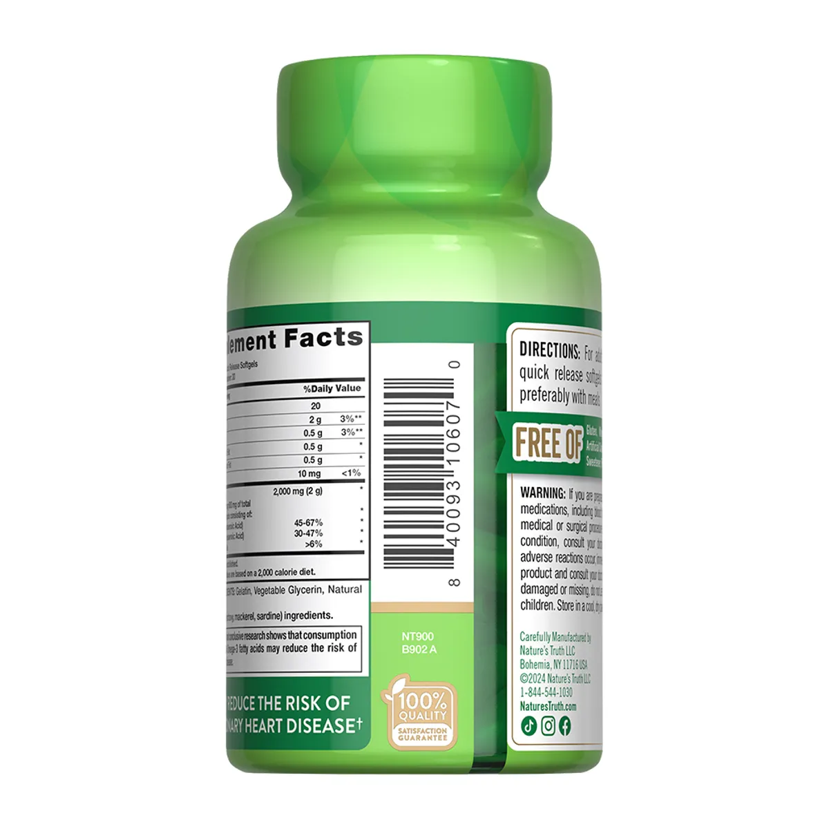 NATURE'S TRUTH - Fish Oil 2000 mg Omega 3 60 Softgels Nature's Truth