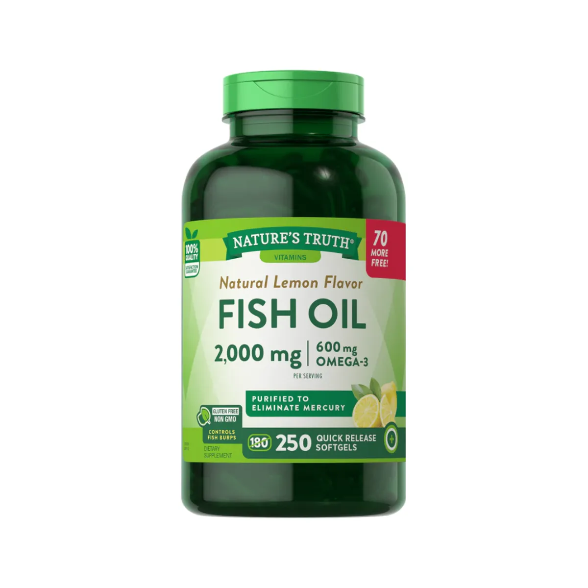 NATURE'S TRUTH - Fish Oil 2000mg Omega 3 250 Softgels Nature's Truth