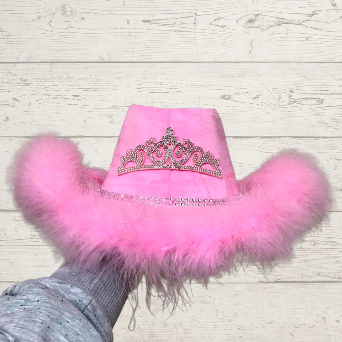 GENERICO - Sombrero Rosado Brillos Cowgirl Hat